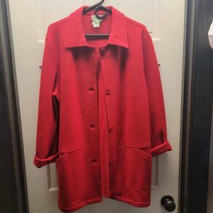Womens Coldwater Creek Lightweight Wool Jacket Red in Size Large